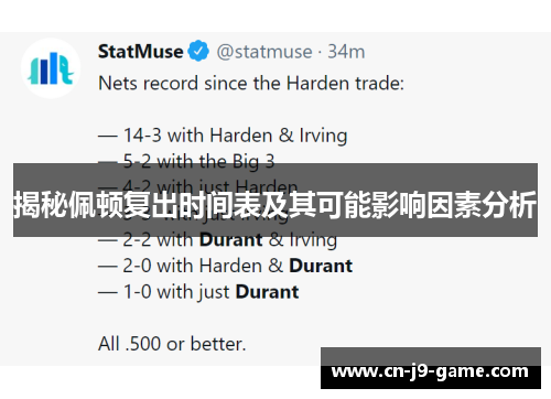 揭秘佩顿复出时间表及其可能影响因素分析 揭秘佩顿复出时间表及其可能影响因素分析