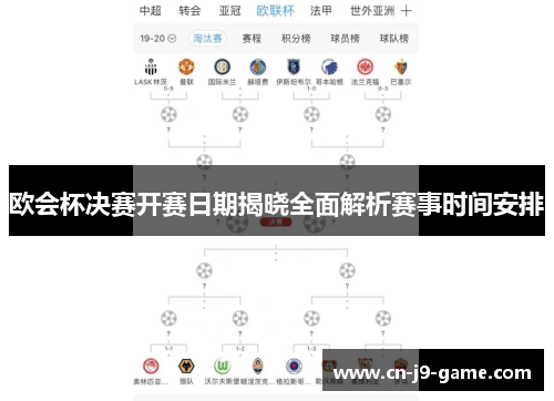 欧会杯决赛开赛日期揭晓全面解析赛事时间安排
