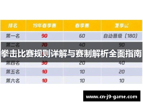 拳击比赛规则详解与赛制解析全面指南